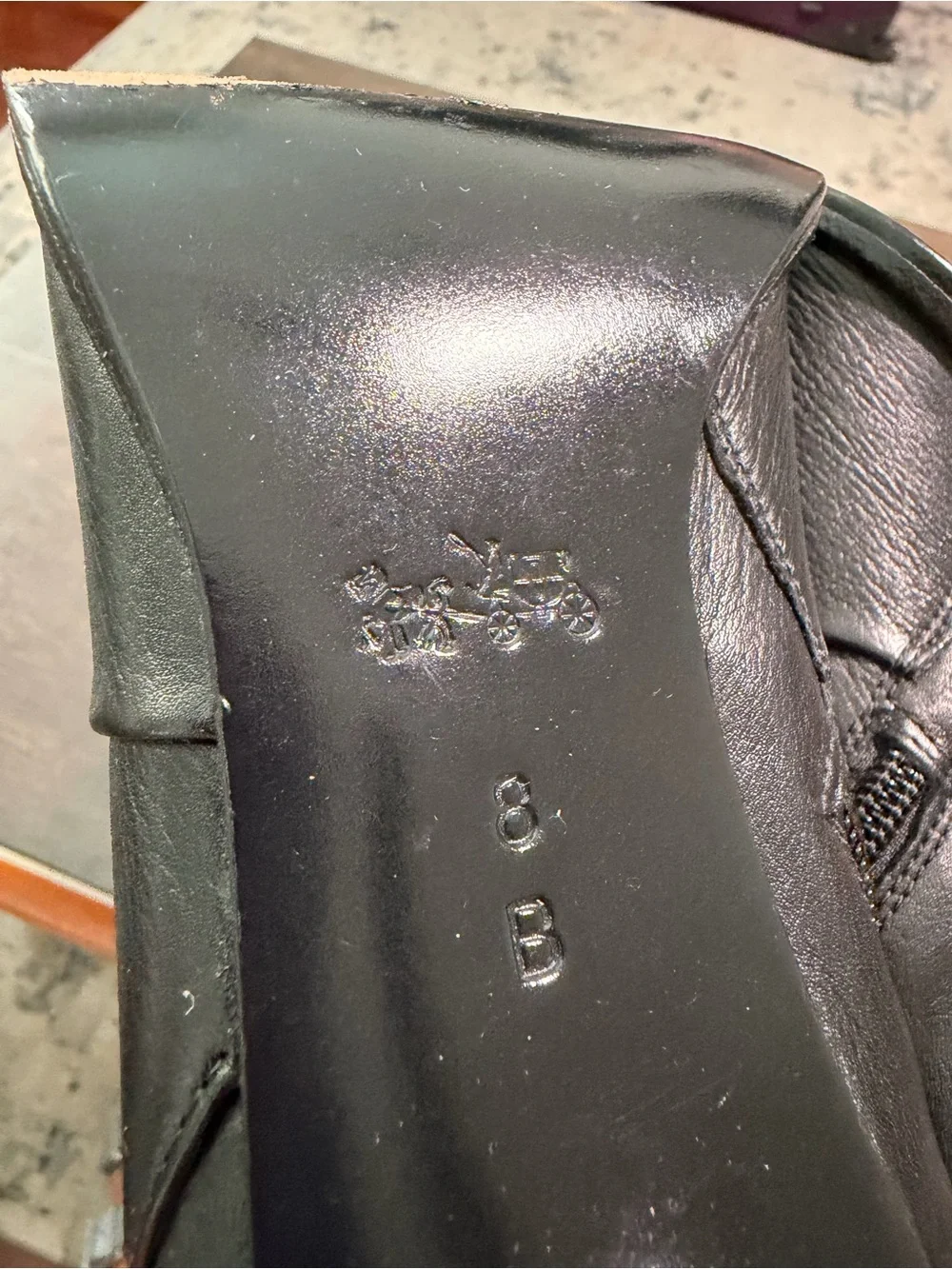 Coach black leather
